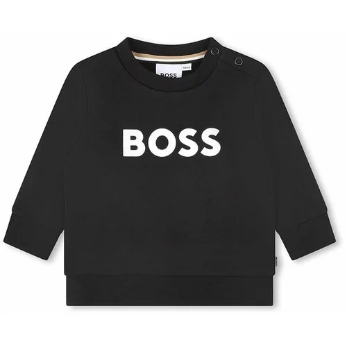 Boss Otroški pulover črna barva
