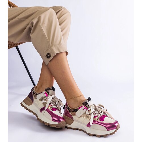 Gemre Pink sneakers adorned with animal motif Soria Slike