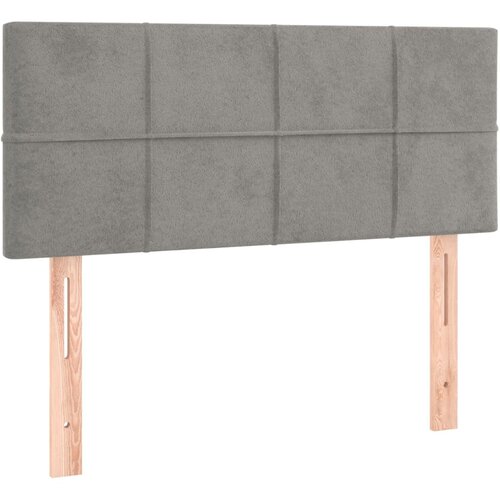 Maison Chic posteljno vzglavje - vzglavna omarica - nočna omarica svetlo sivo 80x5x78/88 cm žamet, (21707033) Slike