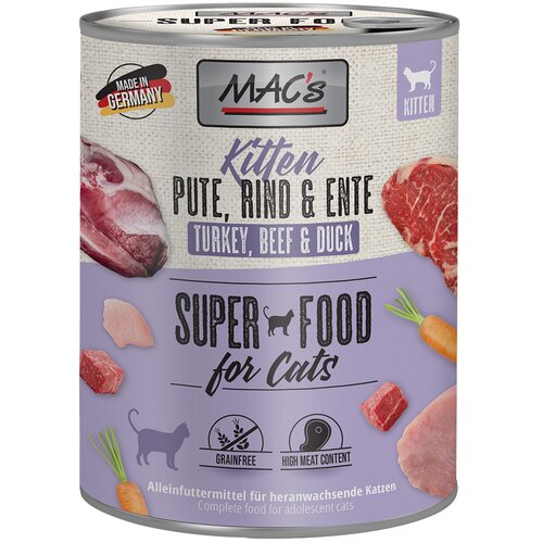 MAC's MAC´s Cat mokra hrana 6 x 800 g - Kitten (puretina, govedina, patka) Cijene