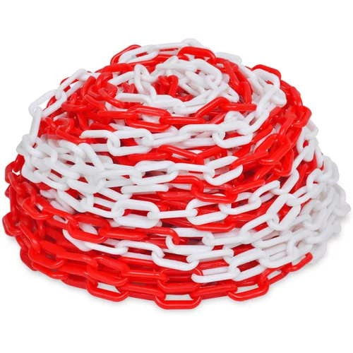  Plastični crveno-bijeli lanac upozorenja 30 m