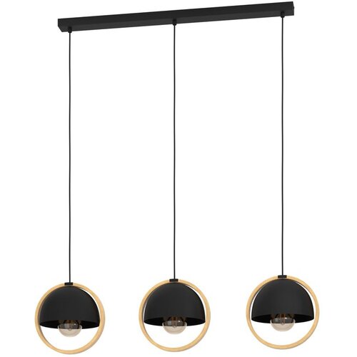Eglo viseća lampa CALLOW 3xE27 93 cm crna drvo 43756 Slike