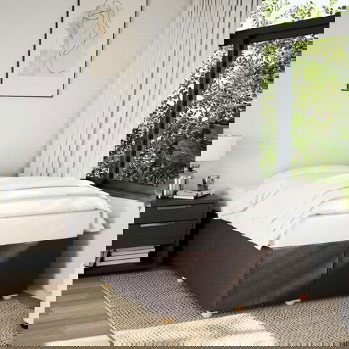 Furnova Posteljni okvir brez vzmetnice temno rjava 120x190 cm blago, (21940282) Cene