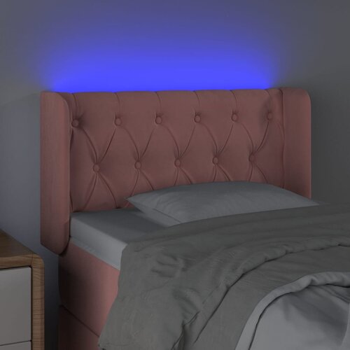  LED uzglavlje ružičasto 83x16x78/88 cm bar&amp;scaron;unasto Slike