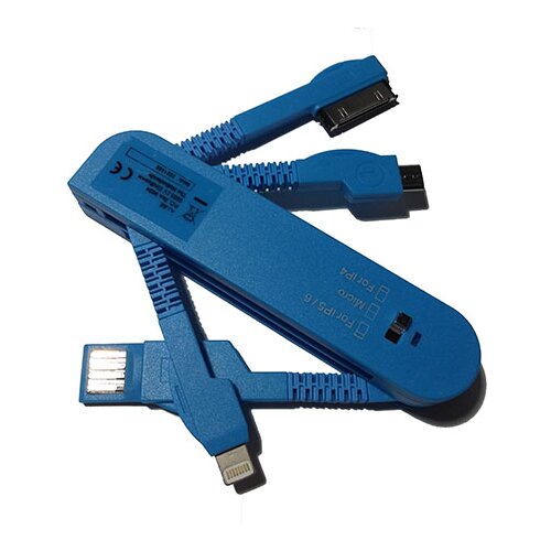 USB punjač univerzalni za mobilne plavi Slike