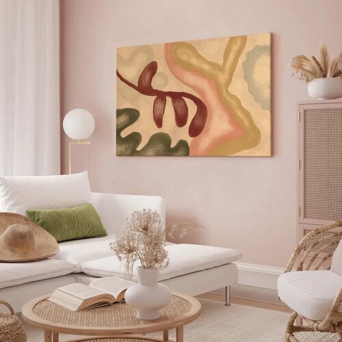  Slika - Colorful shapes &ndash; worn-out figures in lime wash technique 120x80 Cijene