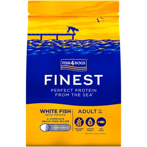 Fish4Dogs Finest Adult large bela riba s krompirjem 1,5 kg Cene
