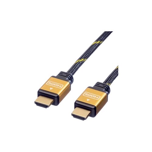 Roline HDMI priključni kabel HDMI A utikač 20.00 m crna, zlatna 11.04.5564 dvostruko zaštićen, pozlaćeni kontakti HDMI kabel Cijene