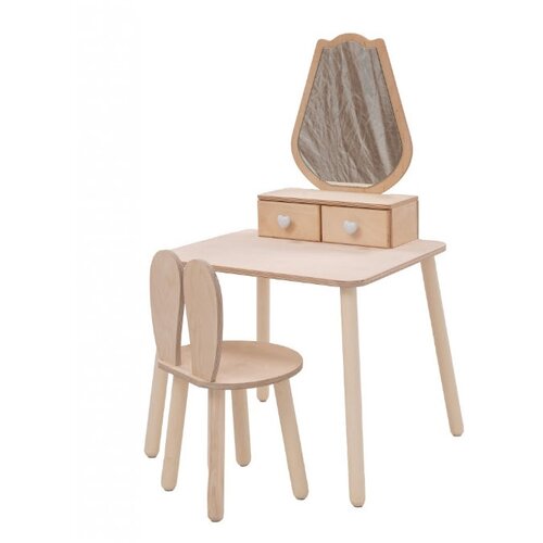 ToddlerInFamily MONTESSORI KOZMETIKI STOLI TULIPAN (VIE BOJA)-natur Slike