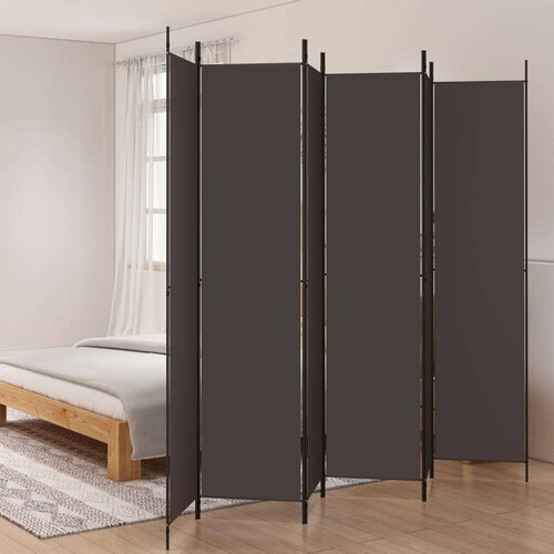 Sobna pregrada s 6 panela smeđa 300x220 cm od tkanine Cijene
