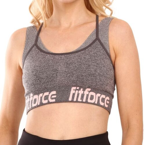 Fitforce BRANHILD Ženski sportski grudnjak, siva, veličina Slike