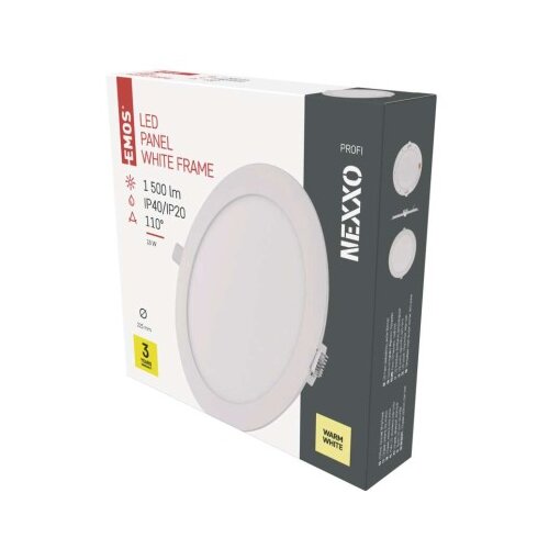 LED vgradno svetilo NEXXO, okroglo, belo, 18W, toplo bela Slike