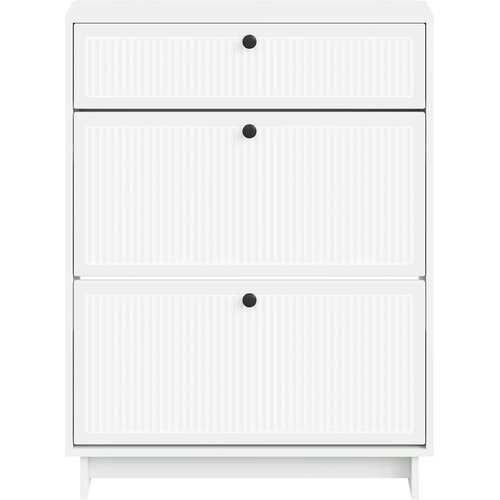  Ormar za cipele EDE 78 x 24 x 103 cm Konstruirano drvo Bijela Slike
