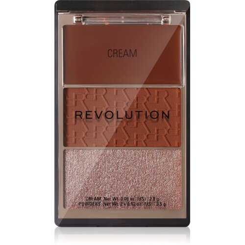 Revolution The Bronzer Icon paleta bronzerjev z osvetljevalcem odtenek 1 kos Slike