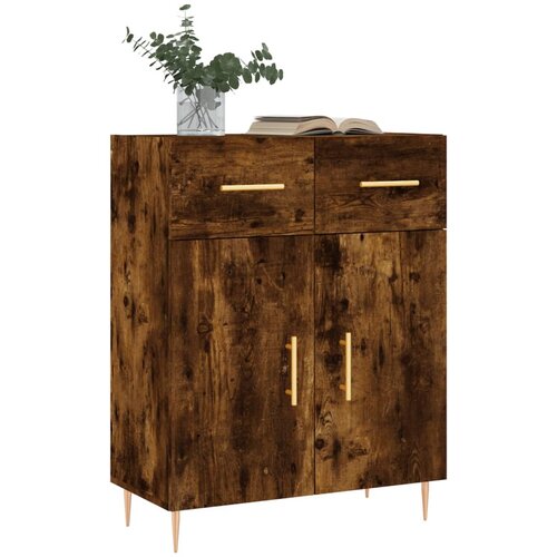  Komoda boja dimljenog hrasta 69,5x34x90 cm konstruirano drvo Slike
