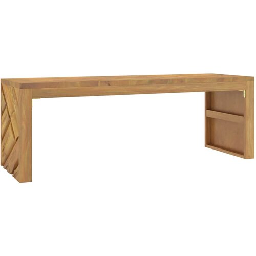 Maison Chic Klubska mizica - kavna mizica - Nizka mizica 110x35x38 cm trdna tikovina, (21754454) Cene