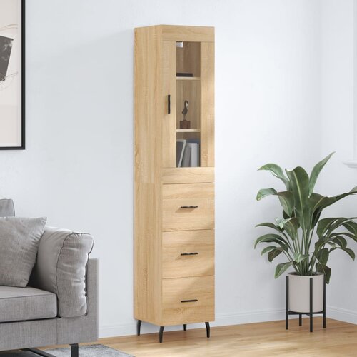 vidaXL Visoka omara sonoma hrast 34,5x34x180 cm inženirski les Cene