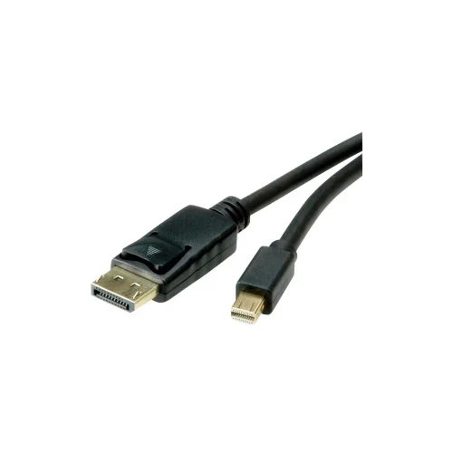 Roline DisplayPort priključni kabel 2.00 m 11.04.5815 sa zaštitom crna [1x muški konektor mini displayport - 1x muški konektor displayport]