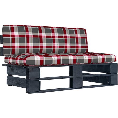 VidaXL Srednja vrtna sofa od paleta od crno impregnirane borovine Slike