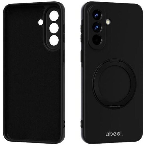 Chameleon Gumiran magnetni ovitek s stojalom (TPU Ring) za Samsung Galaxy A57 5G, črn Slike