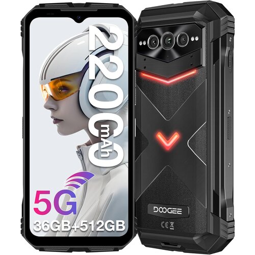 Doogee VMAX PLUS 5G 36/512GB, črna pametni robustni telefon Android 14，22000mAh 200MP+32MP+20MP nočni vid, (21591338) Slike