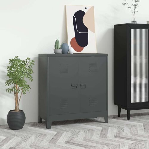 vidaXL arhivska omarica antracitna 90x40x100 cm jeklo Cene