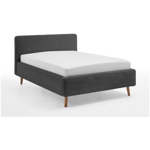 Meise M&amp;ouml;bel Antracitno sivi tapecirani krevet bez podnice 120x200 cm Mattis &amp;ndash; Slike