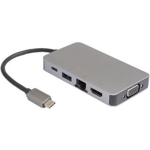 MicroConnect USB-C hub razdelilnik, 6-v-1 USB-C, 2x USB3.0 A, RJ45, HDMI, VGA, (5000117597) Cene