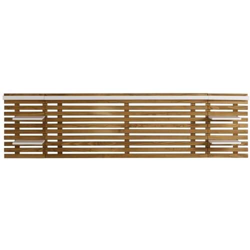 Marckeric belo/naravno vzglavje iz masivnega bora 240x62 cm nidra – Cene