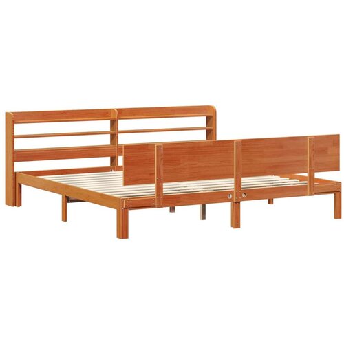  Okvir za krevet 2 pcs Vosak smeđa Čvrsto borovo drvo Slike