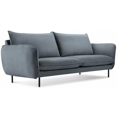 Cosmopolitan Design siva baršunasta sofa Vienna, 160 cm