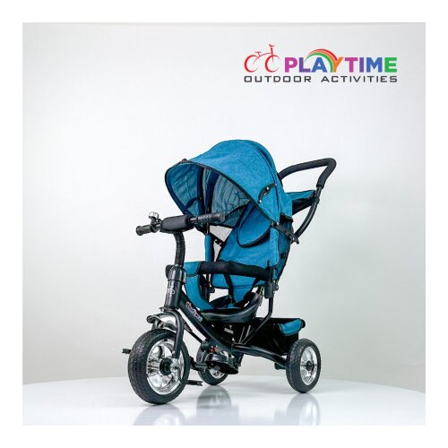 Playtime Tricikl Guralica 411 Simple sa tendom od lanenog platna zeleni Slike
