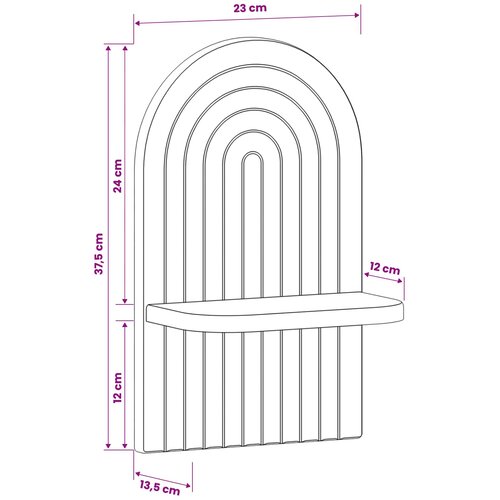  Zidna polica 2 kom. Staro drvo 23 x 13,5 x 37,5 cm Slike