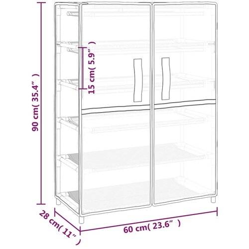  za cipele krem 60 x 28 x 90 cm od tkanine Slike