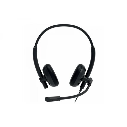 Canyon HS-07, Super light weight conference headset 3.5mm stereo plug,with PVC cable 1.6m, extra USB sound card with PVC cable 1.2m, ABS headset material, size: 16*15.5*6cm. Weight: 100g, Black Slike