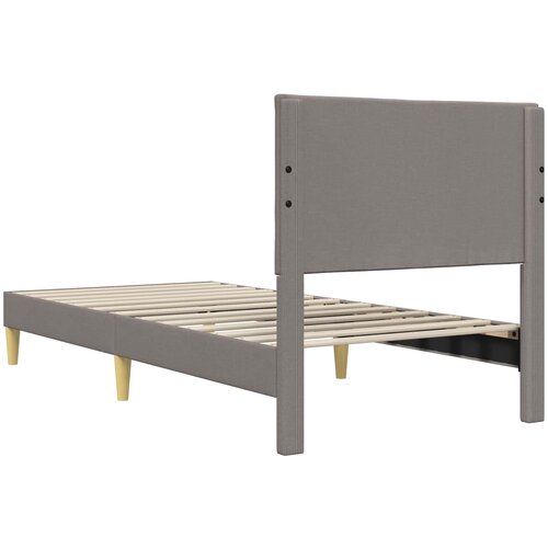  Krevetna konstrukcija Sivosmeđa 100 x 200 cm Tkanina Slike