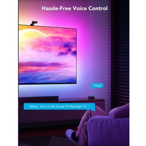 GOVEE DreamView T2 DUAL TV 55-65&amp;quot; SMART LED pozadinsko osvetljenje RGBIC Wi-Fi + daljinski upravljač Slike