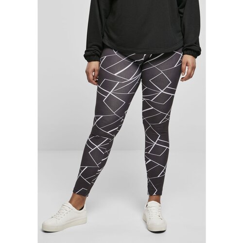Urban Classics Ladies AOP Leggings Geometric Black Cene