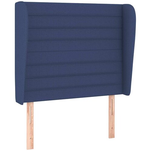  Krevet s oprugama i madracem plavi 90 x 190 cm od tkanine Slike