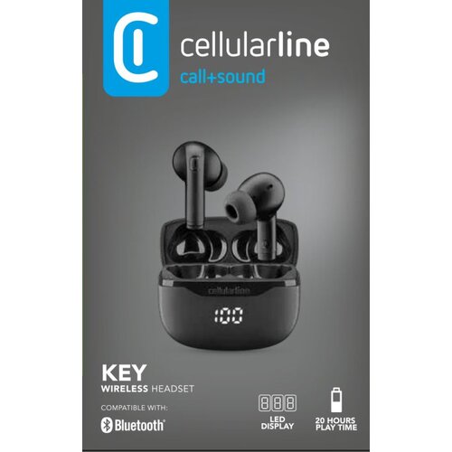 Cellular Line Bluetooth slu&amp;scaron;alke KEY TWS črne, (5000007537) Slike
