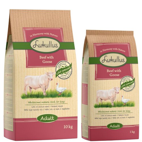 Lukullus 1 kg gratis! 11 kg Naturkost (hladno prešana) - Adult govedina i pačetina Cene
