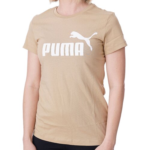 Puma Majice s kratkimi rokavi Ess Logo Tee Bež Slike