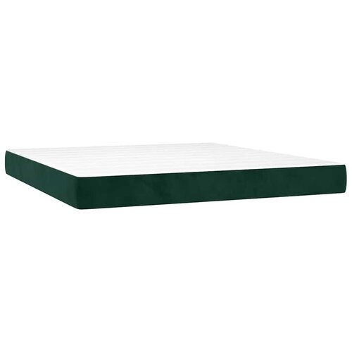  box spring s madracem LED tamnozeleni 180x200 cm bar&amp;scaron;un - Tamnozelena 180 x 200 cm gumbi Slike