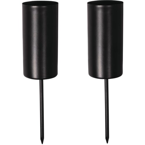 RAYHER Svečnik za visoke sveče 2,3 cm, vi&amp;scaron;ina 5 cm, črn set 2, (22005941) Slike