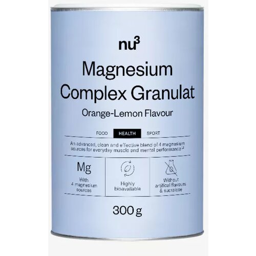 nu3 Magnesium Granulat - Orange Lemon Flavour - 300 g Cene