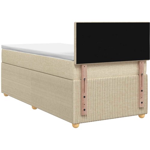  Boxspring krevet s madracem Krem 80 x 200 cm Tkanina Slike