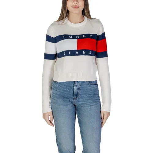 Tommy Hilfiger Puloverji TJW CENTER FLAG DW0DW19335 Bela