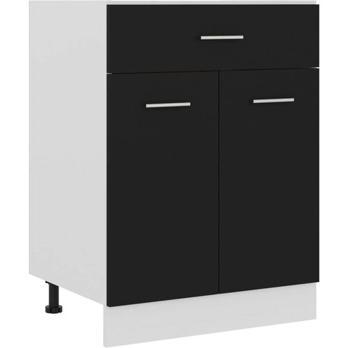 vidaXL donji ormarić s ladicom crni 60 x 46 x 81,5 cm od iverice Cijene