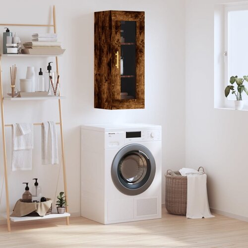 The Living Store Stenska omarica dimljeni hrast 34,5x34x90 cm - Stenska Omarica, (21429248) Cene