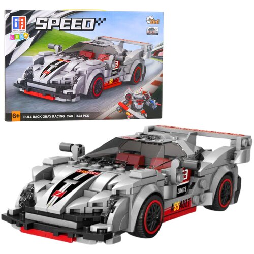 Kockice za slaganje trkaćeg automobila Speed - 363 elemenata - sivi Cene